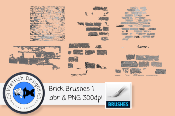 Download 6 High Resolution Brick Brushes - Brushes Collection