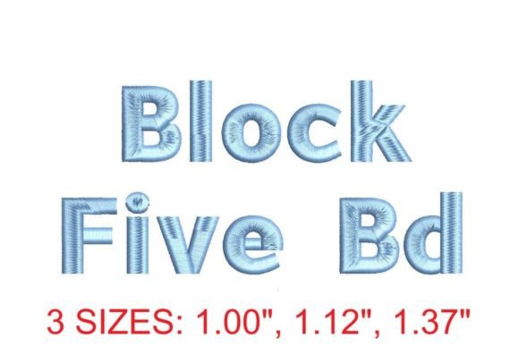 Download Block Five Bold Embroidery Font - Font Collection