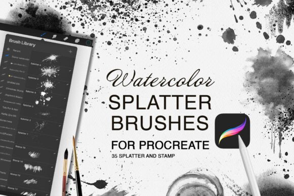 Download Watercolor Splatter Brushes - Brushes Collection