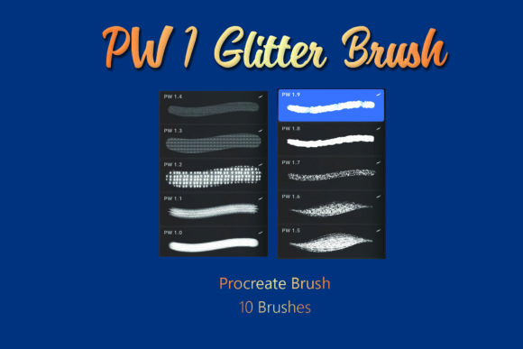 Download PW 1 Procreate Brush - Glitter Brushes - Brushes Collection