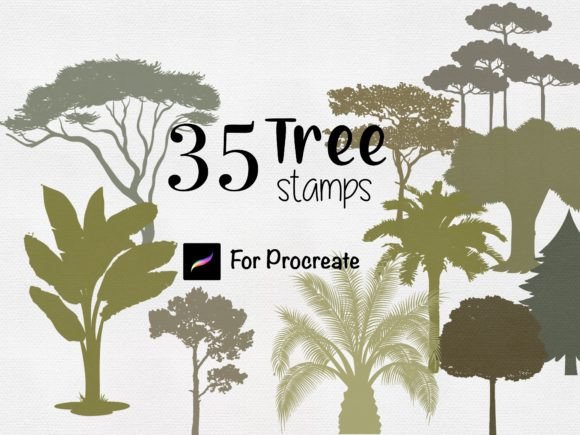 Download Procreate Tree Stamps Botanical Brushes - Brushes Collection