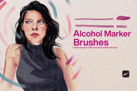 Download 10 Alcohol Marker Brushes Procreate - Brushes Collection