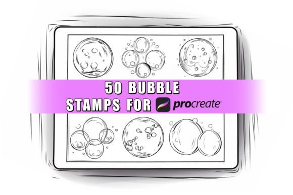 Download 50 Bubble Procreate Stamps Brushes - Brushes Collection