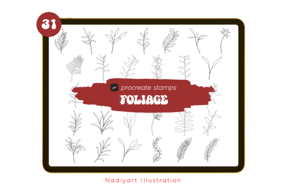 Download Foliage Procreate Stamp Brushes - Brushes Collection