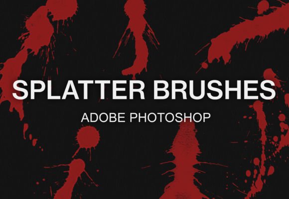 Download Digital Blood Splatter Brushes Pack - Brushes Collection