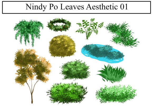 Download Photoshop Brushes - Leaves Aesthetic 01 - Brushes Collection