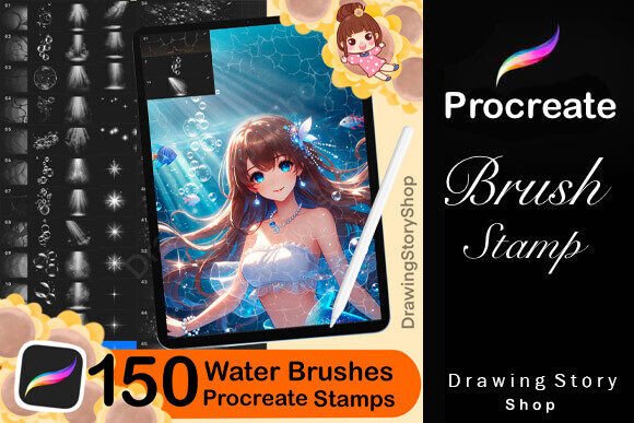 Download 150 Procreate Water Sea Brushes - Brushes Collection