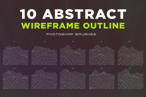 Download 10 Abstract Wireframe Photoshop Brushes - Brushes Collection
