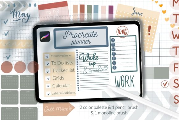 Download Procreate Planner Brushes. Basic Kit - Brushes Collection