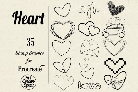 Download Heart Procreate Brushes - Brushes Collection