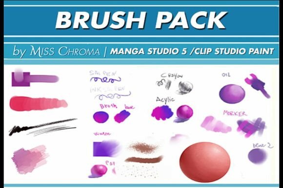 Download Bundle Pack | 30 Brushes for Clip Studio - Brushes Collection