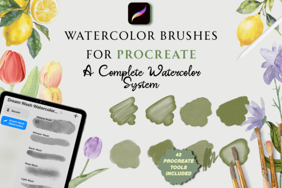 Download Procreate Realistic Watercolor Brushes - Brushes Collection