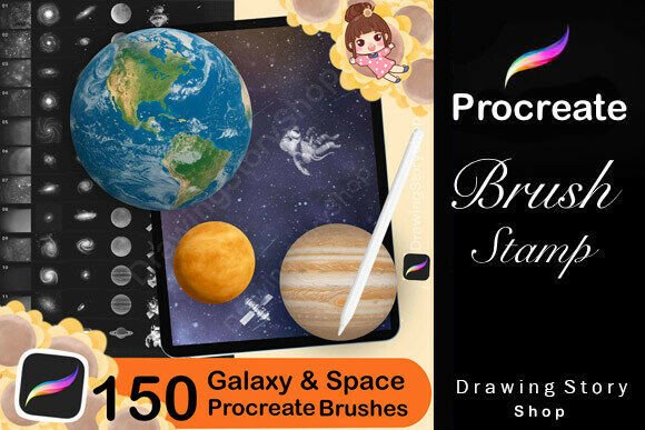 Download 150 Procreate Galaxy Brushes Stamps - Brushes Collection