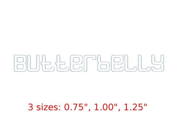 Download Butterbelly Bean Stitch Outline Font - Font Collection
