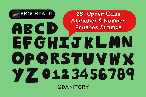 Download Alphabet Brushes Stamps Procreate - Brushes Collection