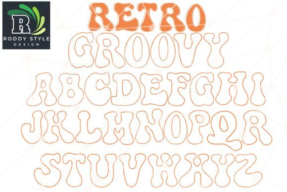 Download Retro Groovy Font Brush Stamp Procreate - Font Collection