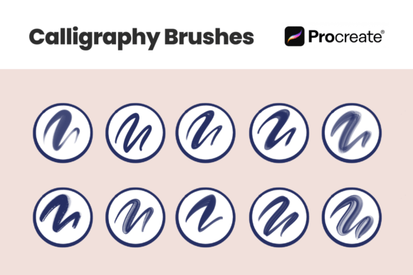 Download 10 Calligraphy Brushes for Procreate App - Brushes Collection