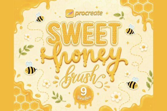 Download Procreate Honey Lettering Brushes - Brushes Collection