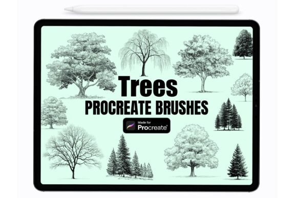 Download Trees Procreate Stamp Brushes - Brushes Collection