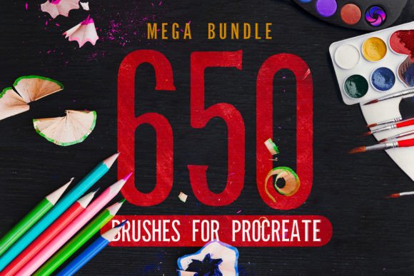 Download 650 Procreate Brushes Mega Bundle - Brushes Collection