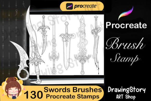 Download 130 Sword Procreate Brushes - Brushes Collection