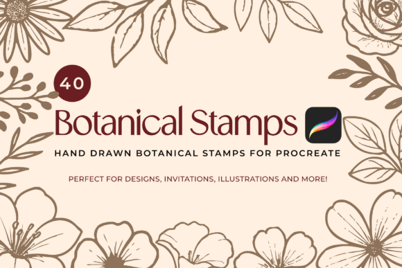 Download Hand-Drawn Botanical Procreate Brushes - Brushes Collection