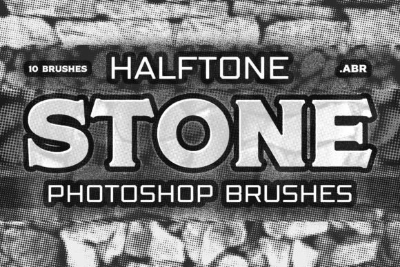 Download 10 Halftone Stone Texture Brushes - Texture brush Collection