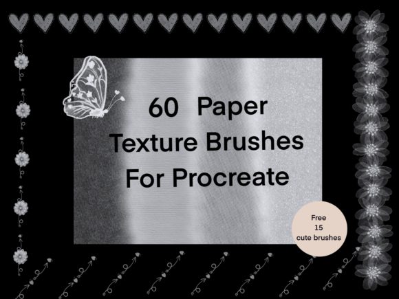 Download 60 Paper Texture Brushes  for Procreate - Texture brush Collection