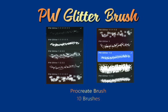 Download PW Glitter Brushes Procreate Brush - Brushes Collection
