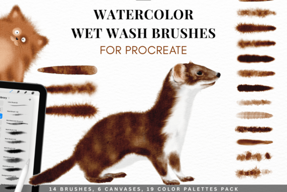 Download Realistic Watercolor Wet Wash Brushes - Brushes Collection