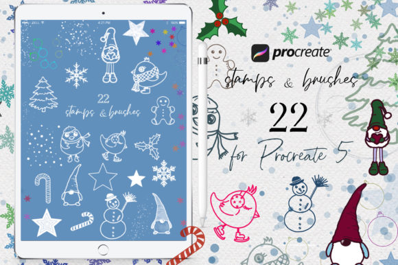 Download Winter Procreate Brushes &amp; Stamps - Brushes Collection