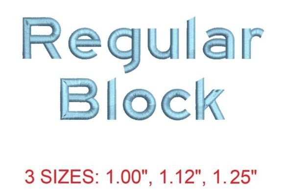 Download Regular Block Embroidery Font - Font Collection