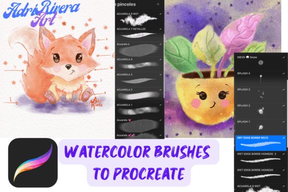 Download WATERCOLOR BRUSHES for PROCREATE🖌 - Brushes Collection