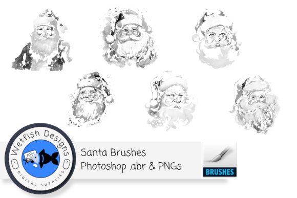 Download 6 Christmas Santa Brushes - Brushes Collection