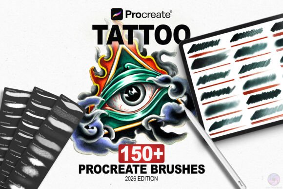 Download 150 Tattoo Spitshading Procreate Brushes - Brushes Collection