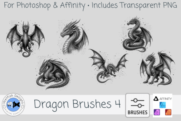 Download Photoshop Dragon Brushes 4 - Brushes Collection
