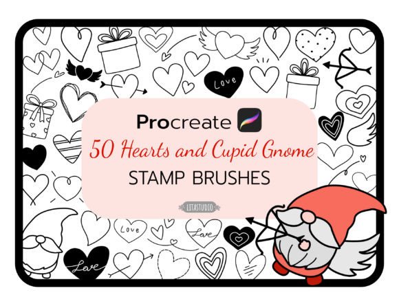 Download Procreate Valentine Heart Stamp Brushes - Brushes Collection