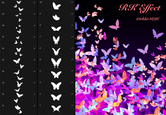 Download Butterfly Brushes Pack for PROCREATE - Brushes Collection
