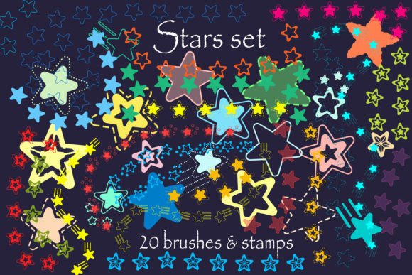 Download 20 Procreate Brushes Stars Set - Brushes Collection
