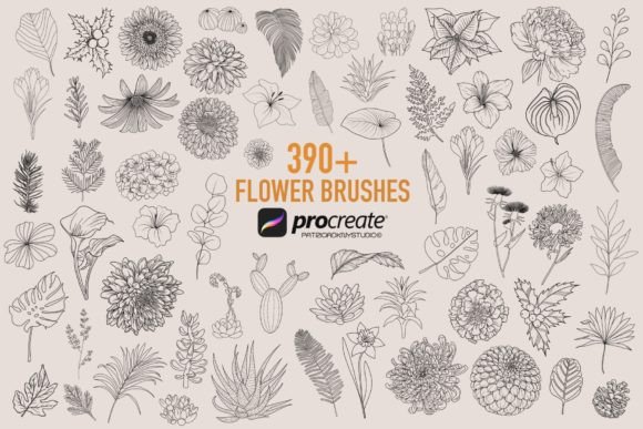 Download Procreate Plants and Flower Brushes - Brushes Collection