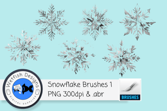 Download 6 High Resolution Snowflake Brushes - Brushes Collection