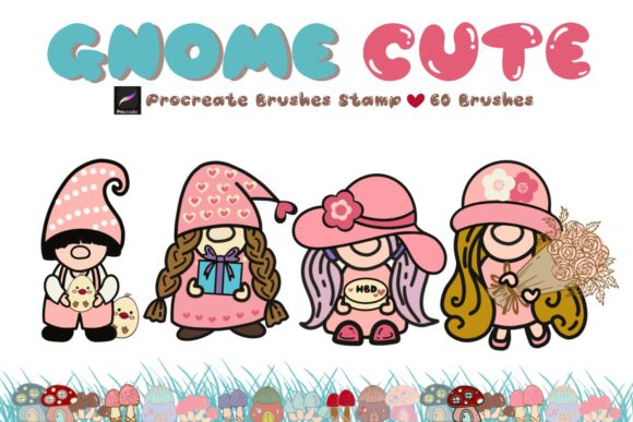 Download GNOME CUTE Procreate Brushes Stamp - Brushes Collection