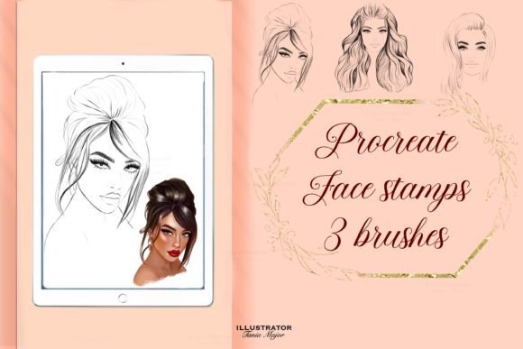 Download Procreate Face Stamps, Procreate Brushes - Brushes Collection