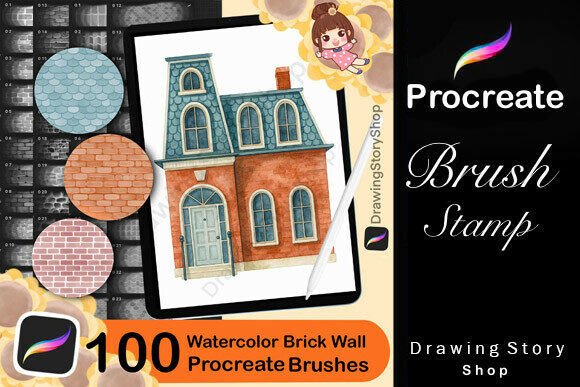 Download Watercolor Brick Wall Procreate Brushes - Brushes Collection