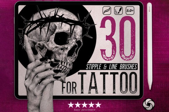Download Procreate Tattoo Stipple Brushes - Brushes Collection