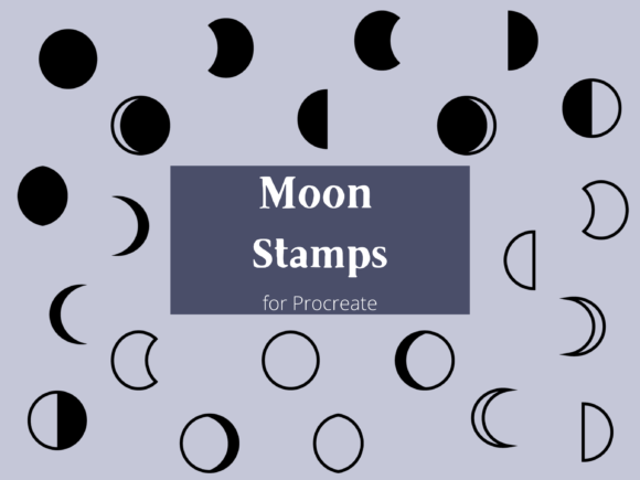 Download Moon Phase Procreate Stamp Brushes - Brushes Collection