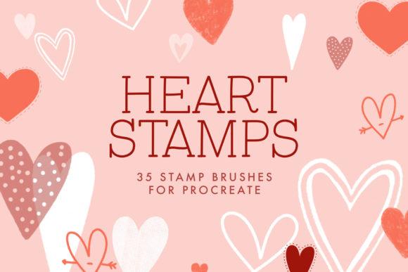 Download Procreate Heart Stamp Brushes - Brushes Collection