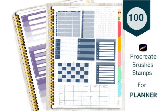 Download Planner Stamp Procreate Brushes - Brushes Collection