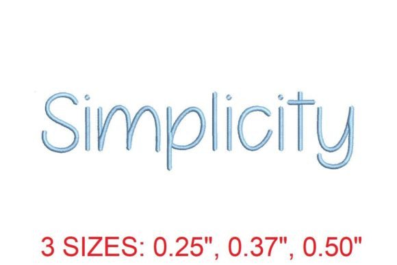 Download Simplicity Embroidery Font - Font Collection