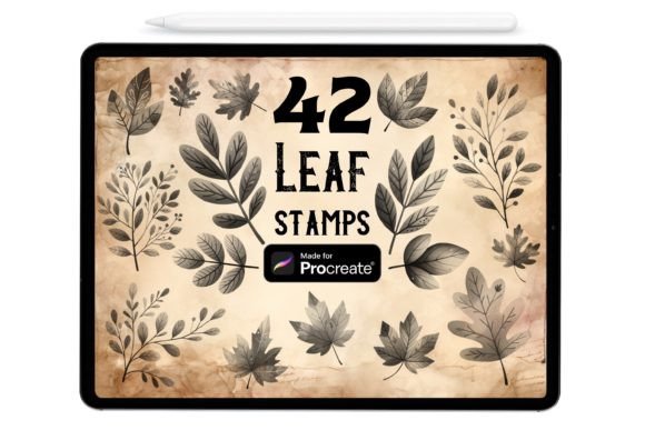 Download 42 Leaf Procreate Stamp Brushes - Brushes Collection